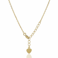 Tidal Love Yellow Gold Necklace with Link Chain  Made Using Premium 925 Sterling Silver