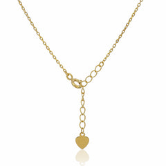 Lover’s Knot Silvery Gold Necklace with Link Chain  Made Using Premium 925 Sterling Silver