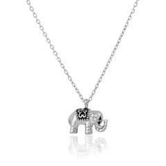 Silver Baby Elephant Necklace with Link Chain   Made Using Premium 925 Sterling Silver