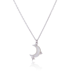 Magical Moon Night Pedant with Link Chain Made Using Premium 925 Sterling Silver