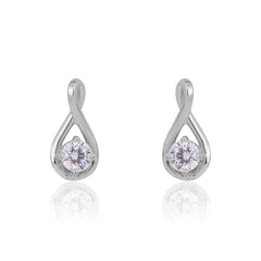 Teardrop Zirconia Silver Necklace Jewelry Set  Made Using Premium 925 Sterling Silver