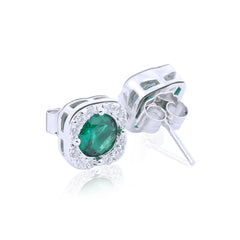 Gemstone Blossom Silver Studs  Made Using Premium 925 Sterling Silver