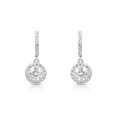 Zirconia Drizzel Drop Silver Earrings