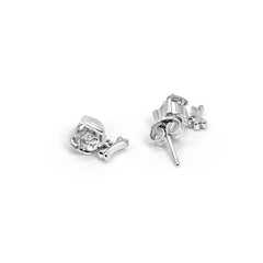 Silver Zirconia Puppy Studs   Made Using Premium 925 Sterling Silver