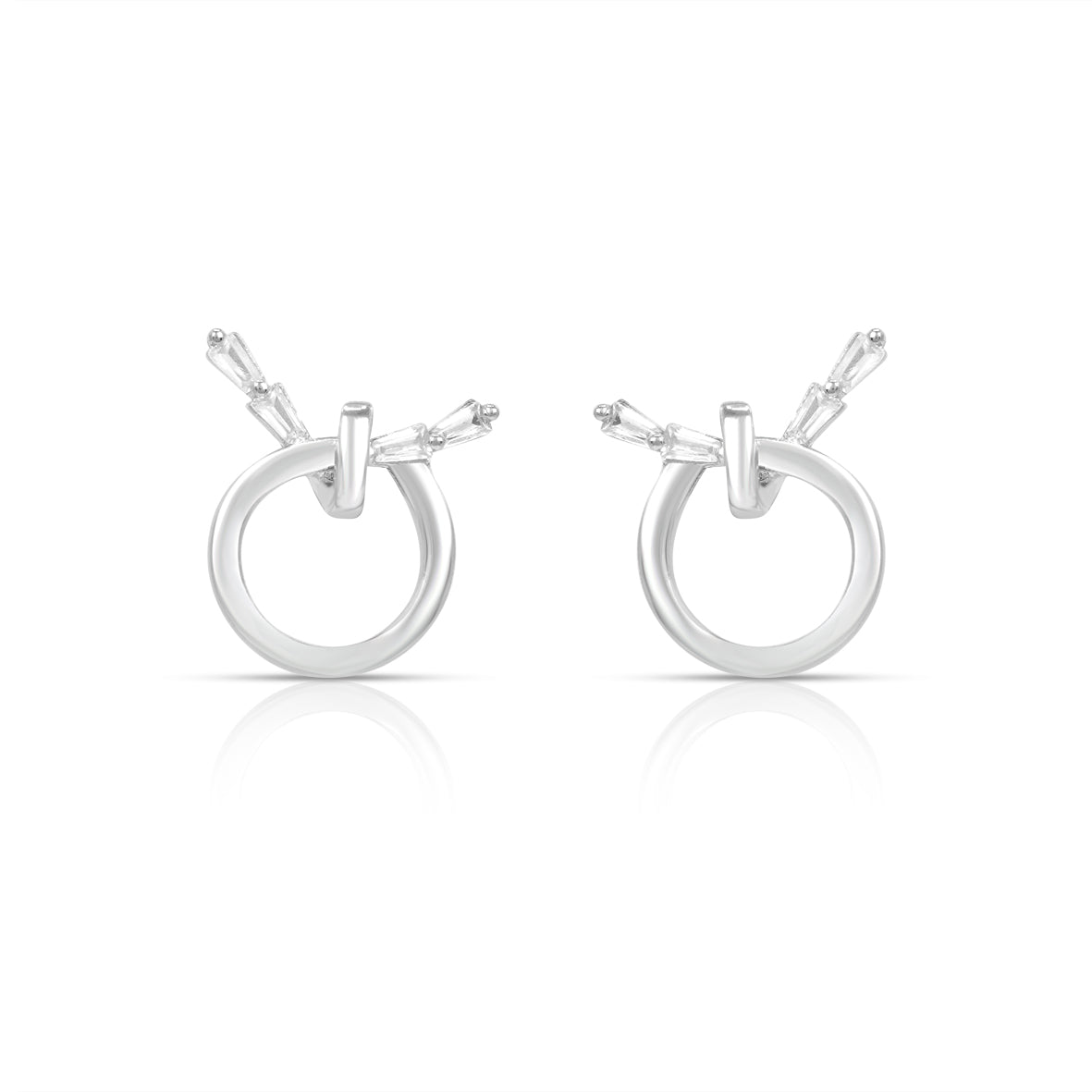 Entangled Silver Studs Earrings
