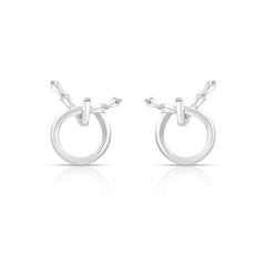 Entangled Silver Studs Earrings