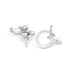 Entangled Silver Studs Earrings