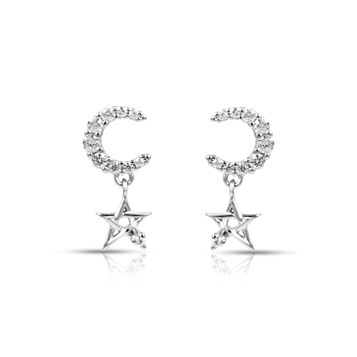 Astral Zirconia Silver Studs Earrings