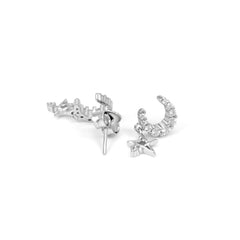 Astral Zirconia Silver Studs Earrings