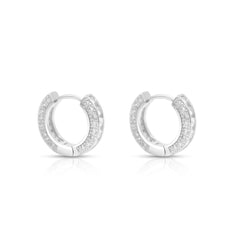 Silver Shinning Hoop Earrings