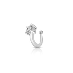 Zirconia Silver Adjustable Nose Ring
