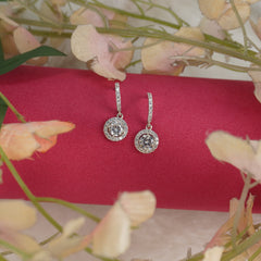 Zirconia Drizzel Drop Silver Earrings