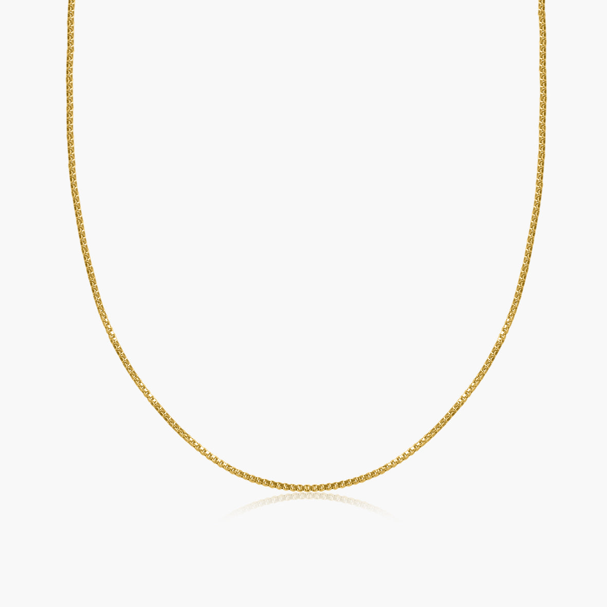 Silver Box Chain 18k Gold Plated for Her