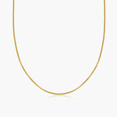 Silver Box Chain 18k Gold Plated for Her