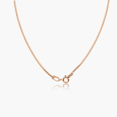 Feathered Rose Gold Pendant with Linked Chain