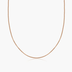 Silver Box Chain Rose Gold Plated for Her