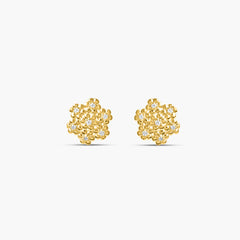 Golden Blossom Pendant with Earrings