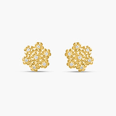 Aurora Bloom Gold Stud Earrings