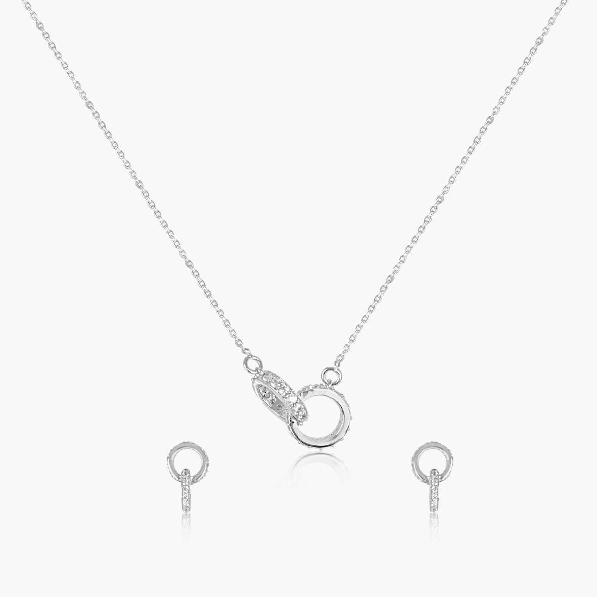 Linked Grace Pendant with Earrings