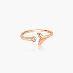 Sterling Silver Whale Tail Ring