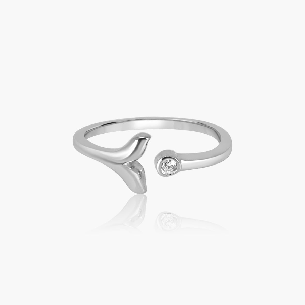 Sterling Silver Whale Tail Ring