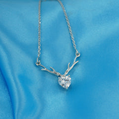 Antler Heart Pendant with Chain