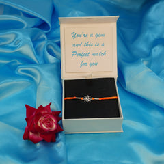 Elegant Chakra Harmony Silver Rakhi