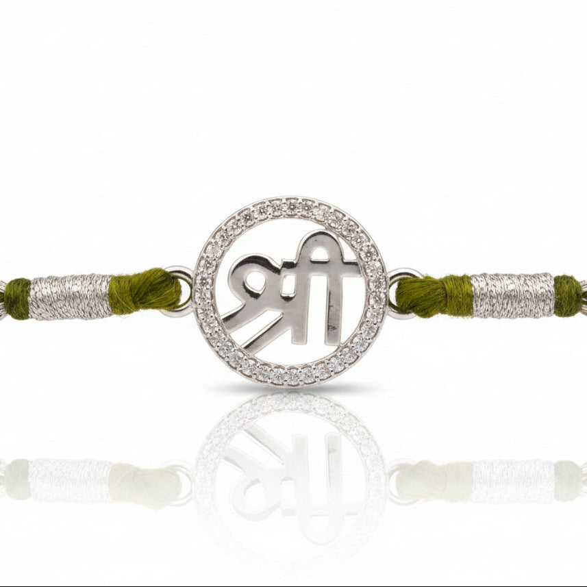 Shree Symbol Silver Rakhi Silvanza