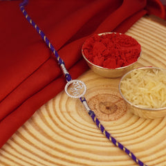  Radha themed Silver Rakhi