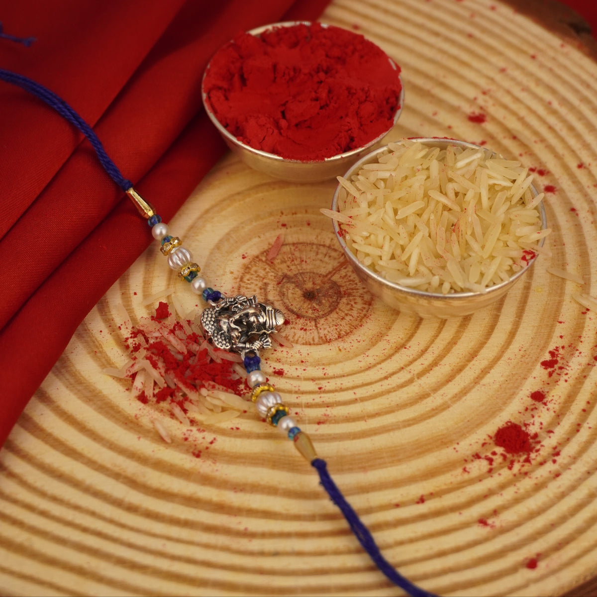 Royal Blue Ganpati Rakhi