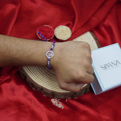  Radha themed Silver Rakhi