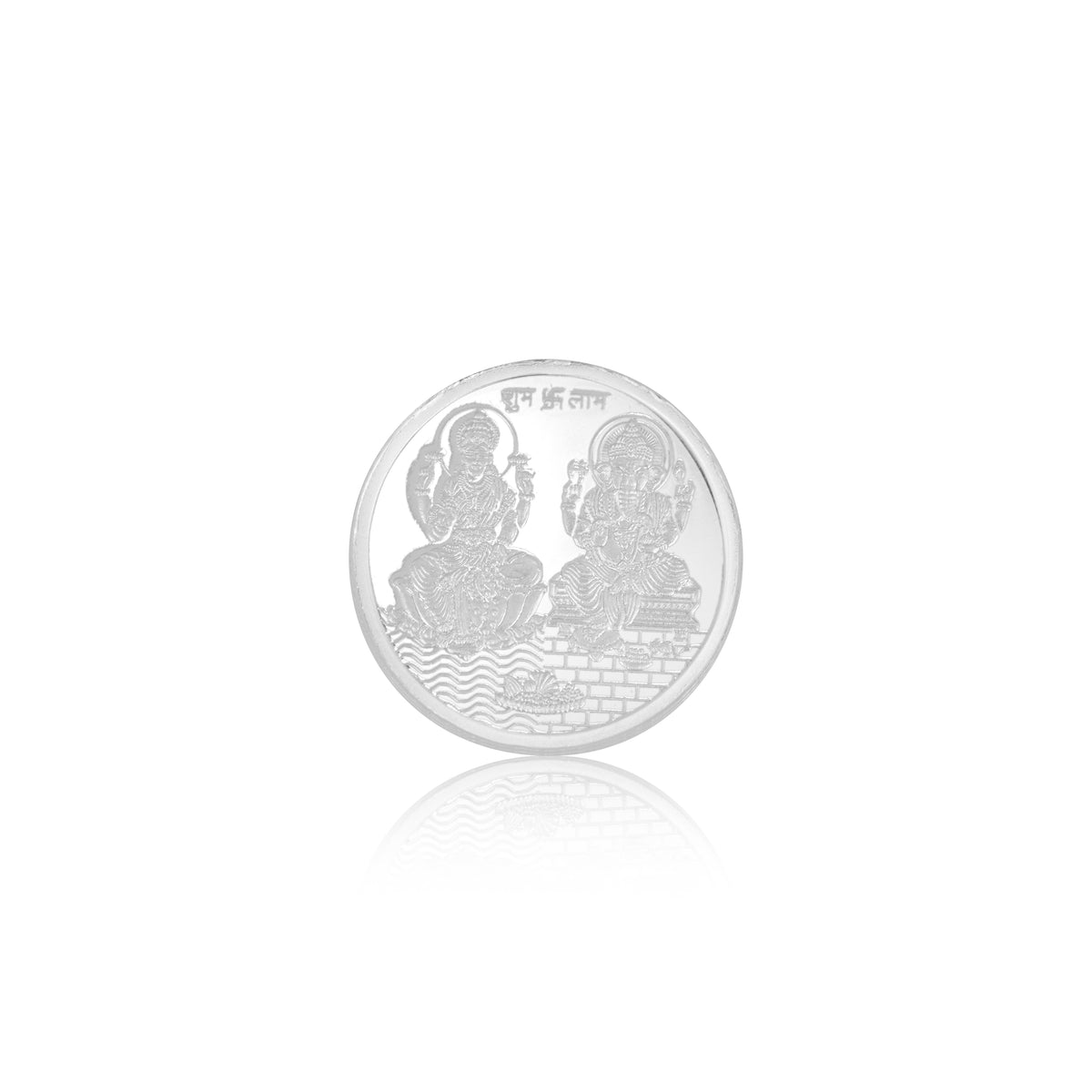 10gm Silvanza 999 Pure  Silver Laxmi Ganesh Coin – Shubh Labh Special
