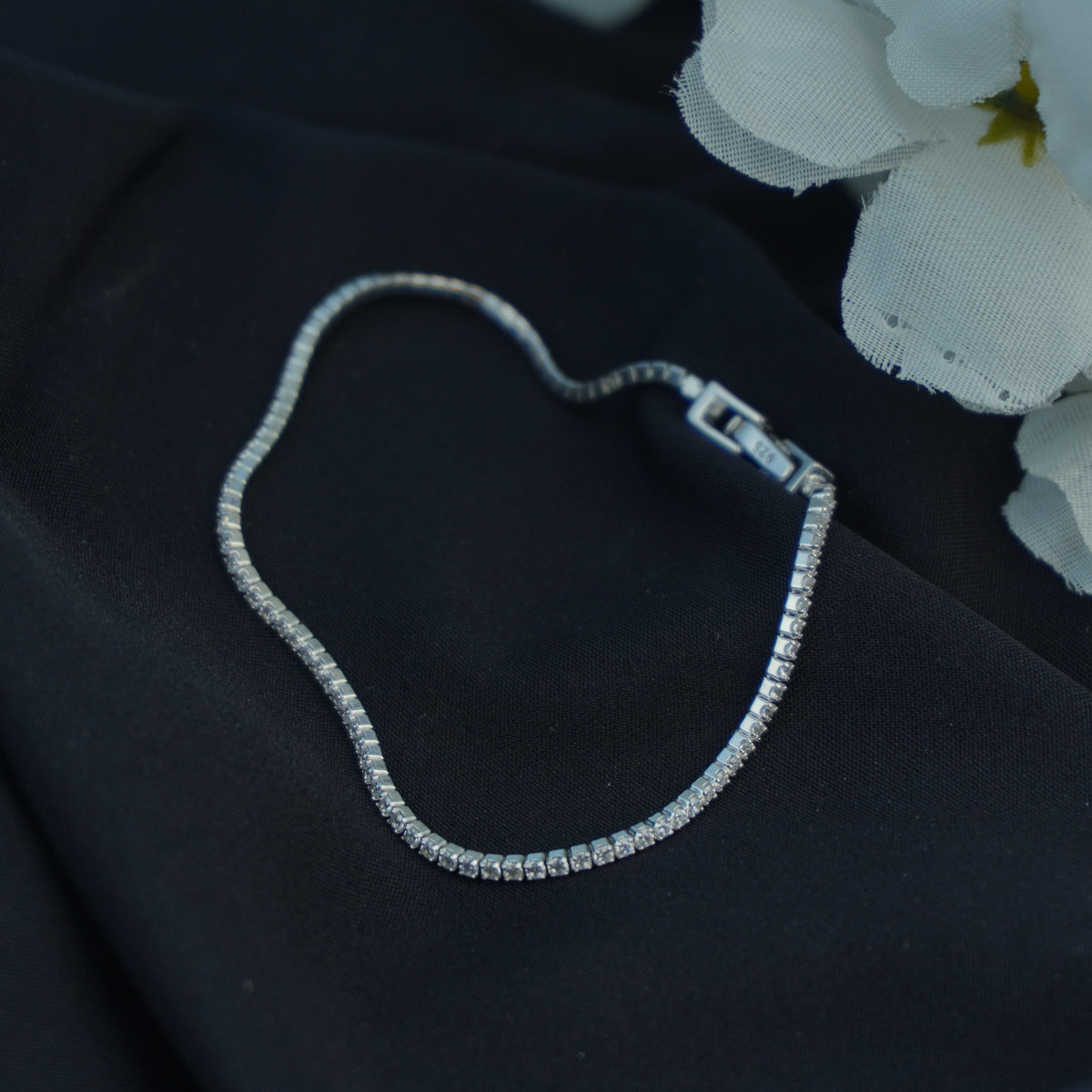 Timeless Round-Cut Silver Bracelet