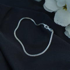 Timeless Round-Cut Silver Bracelet