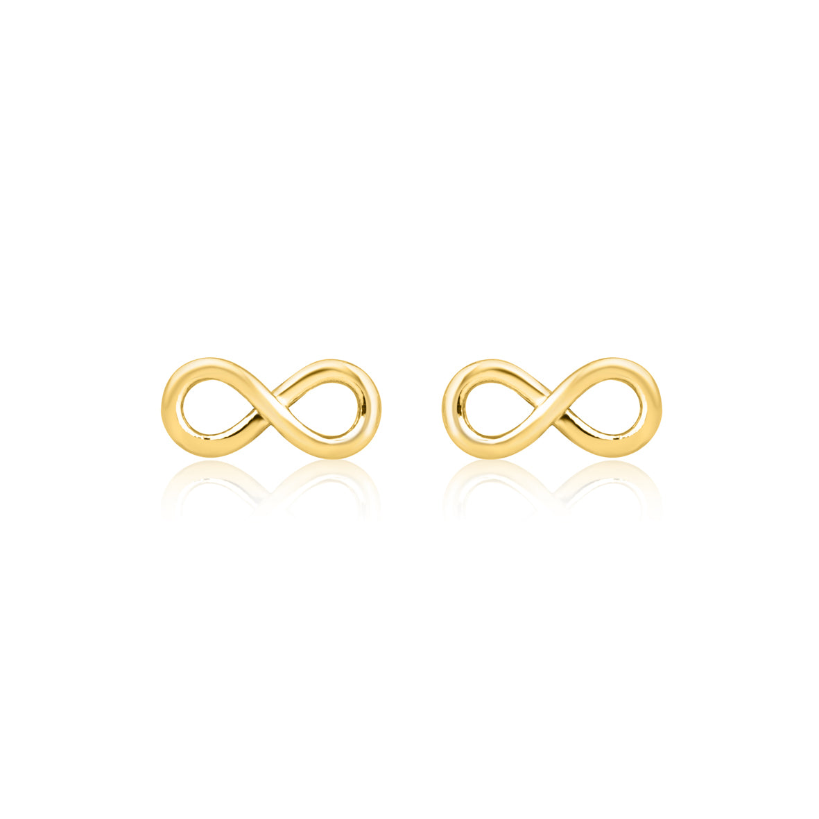 Gold Infinity Stud Earrings