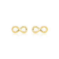 Gold Infinity Stud Earrings