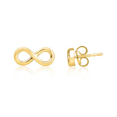 Gold Infinity Stud Earrings