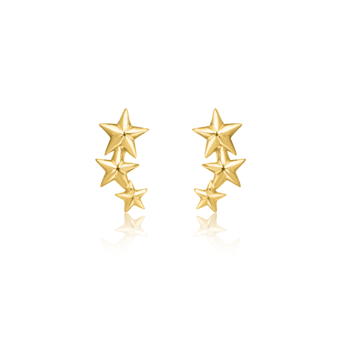 Celestial Star Stud Earrings | Gold Finish Festive collection