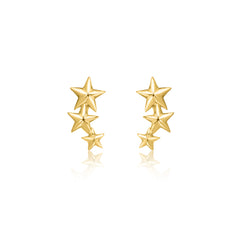 Celestial Star Stud Earrings | Gold Finish Festive collection