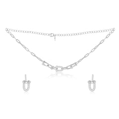 Aurora Carabiner Necklace & Earrings Set