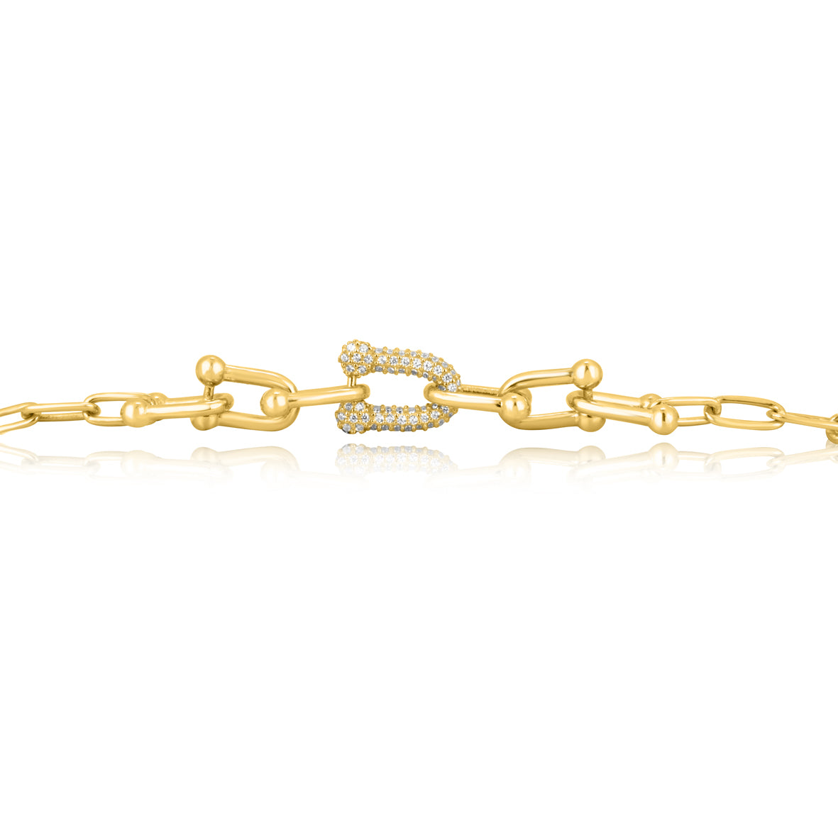 Aurora Carabiner Gold Bracelet