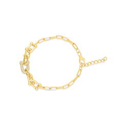 Aurora Carabiner Gold Bracelet