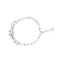 Aurora Carabiner Silver Bracelet