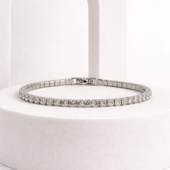 Diamond Tennis Silver Bracelet