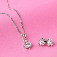 Minimalist Silver Pendant Set Made Using Premium 925 Sterling Silver