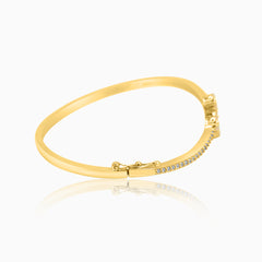 Rose-Tone Gold Bangle