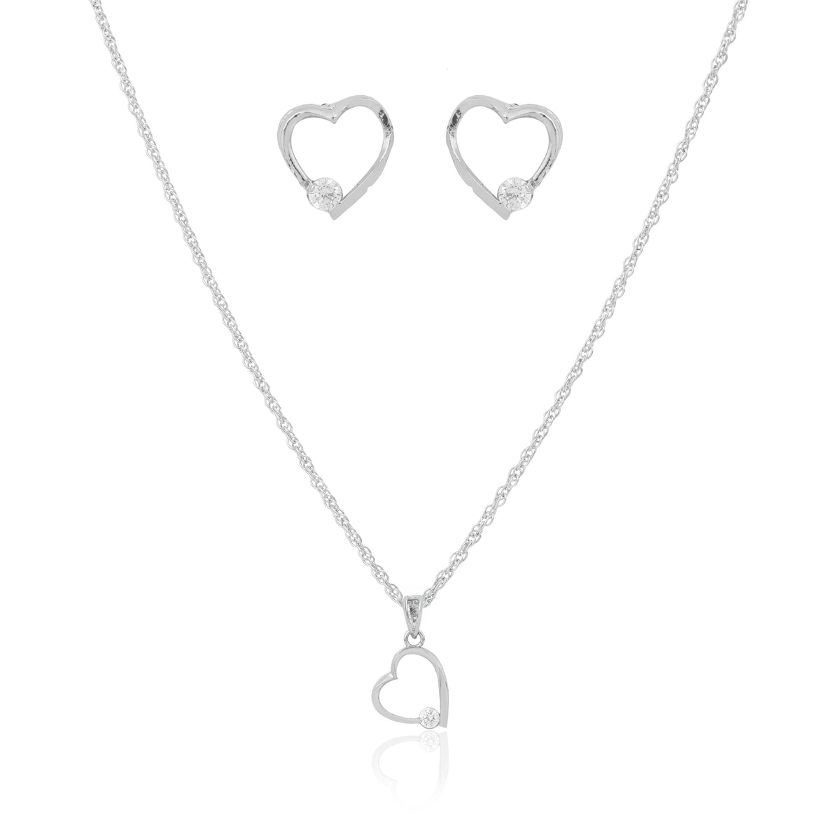 Valentine’s Special Heart Necklace Jewelry Set  Made Using Premium 925 Sterling Silver