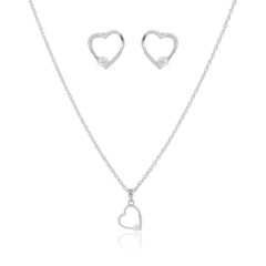 Valentine’s Special Heart Necklace Jewelry Set  Made Using Premium 925 Sterling Silver