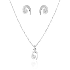 Edge of Radiance Silver Necklace Set  Made Using Premium 925 Sterling Silver
