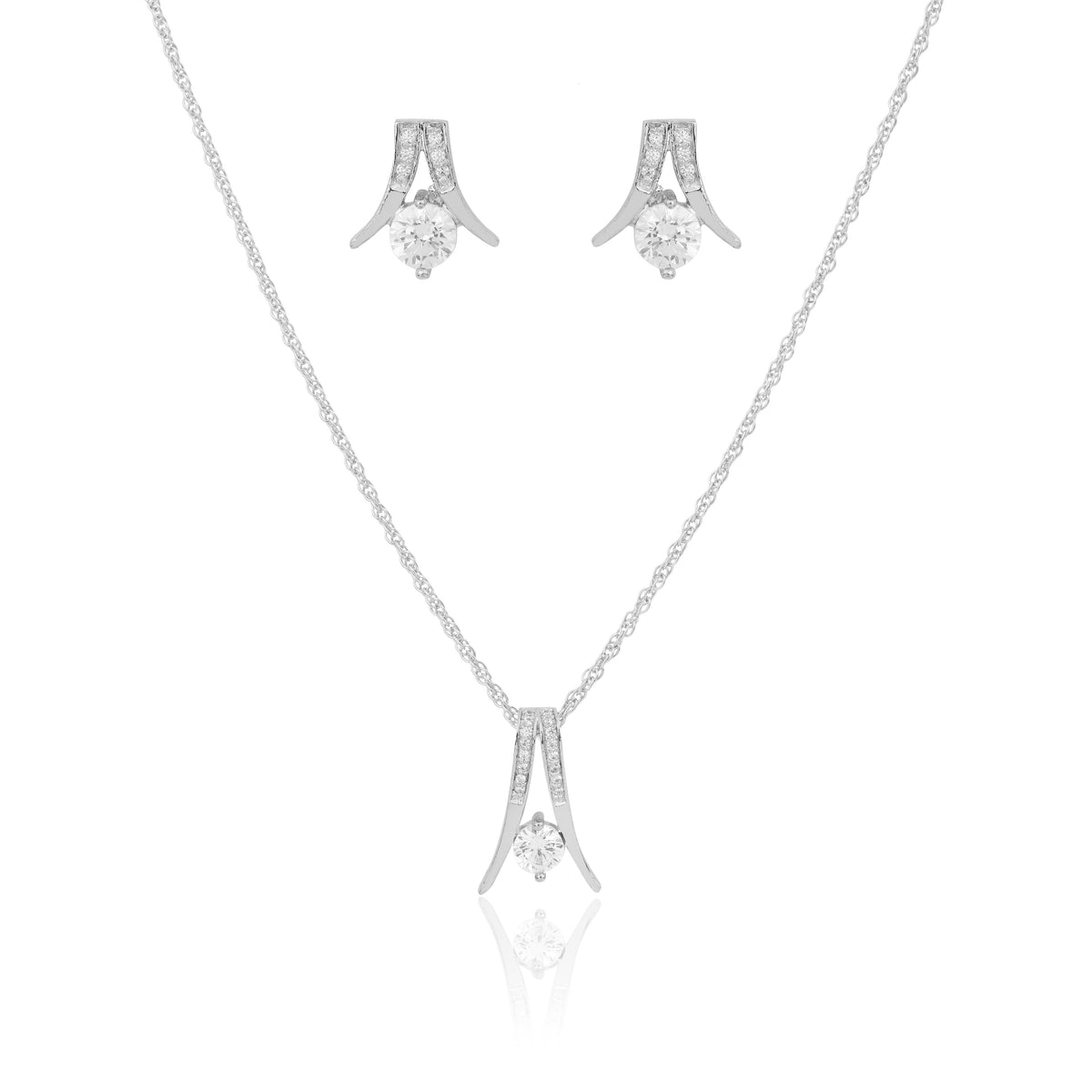 Filigree Silver Necklace Jewelry Set Made Using Premium 925 Sterling Silver